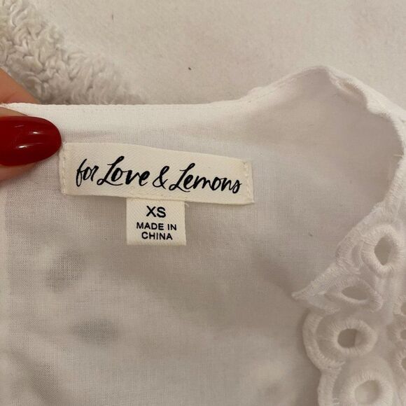 For Love and Lemons White Eyelet Lace Serena Crop Top - Picture 9 of 15